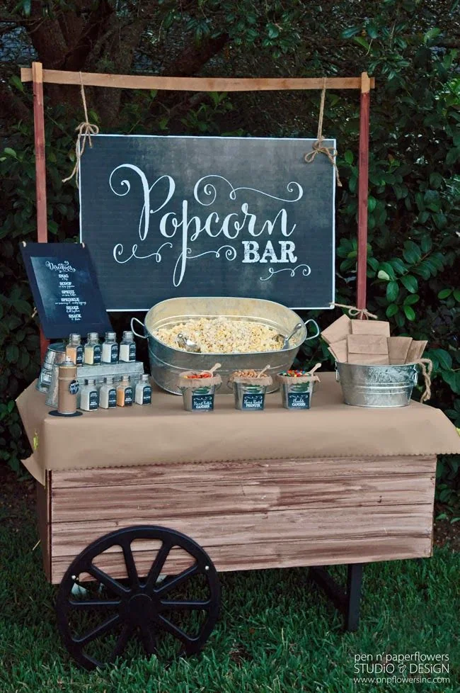 Popcorn bar de Popis Pop en un evento