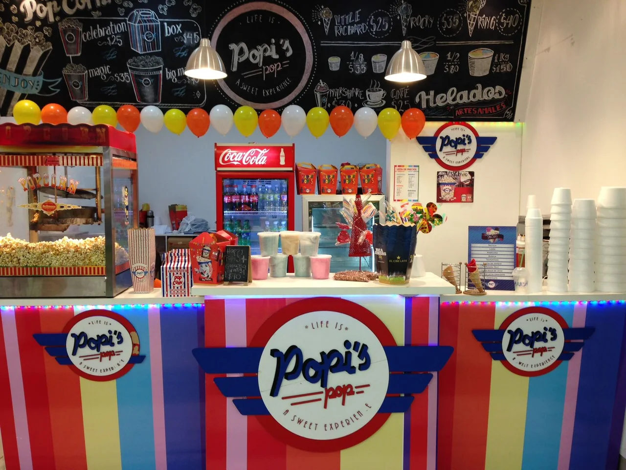 Servicio Popis Pop montado en un evento